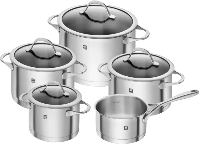 zwilling-essence-bater-a-de-cocina-5-piezas-con-tapas-de-vidrio-acero-inoxidable image 1
