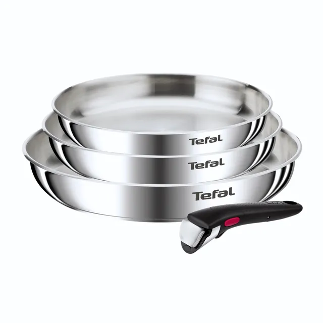 tefal-ingenio-emotion-juego-de-3-sartenes-22-24-28-cm-acero-inoxidable-sin-reves image 1