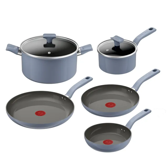 tefal-cera-color-on-set-de-cocina-5-piezas-sartenes-20-24-28-cm-cazo-con-tapa-16 image 1