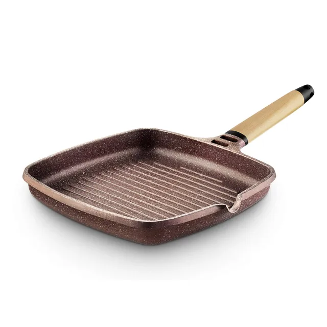 castey-yg27-grill-asador-de-inducci-n-27-cm-color-terracota-mango-de-madera-de-c image 1