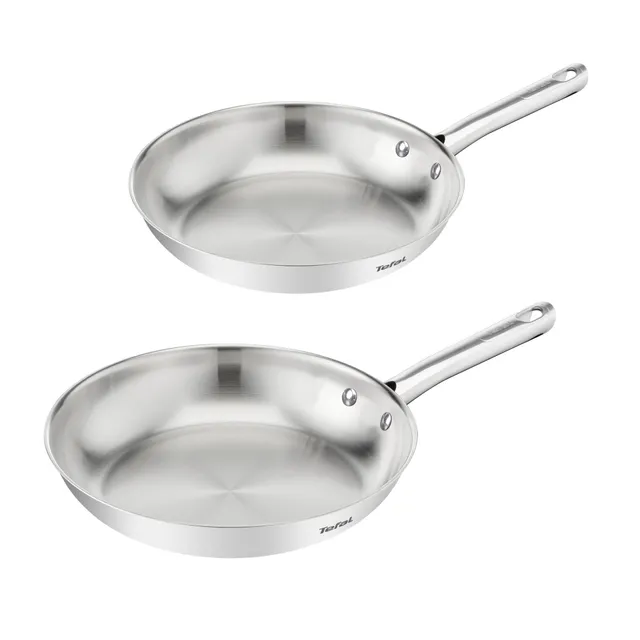 tefal-duetto-on-juego-de-sartenes-24-28-cm-acero-inoxidable-set-de-2-sartenes-si image 1