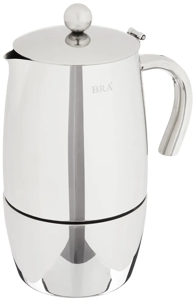 bra-magna-cafetera-italiana-de-10-tazas-acero-inoxidable-18-10-con-asa-aislante image 1