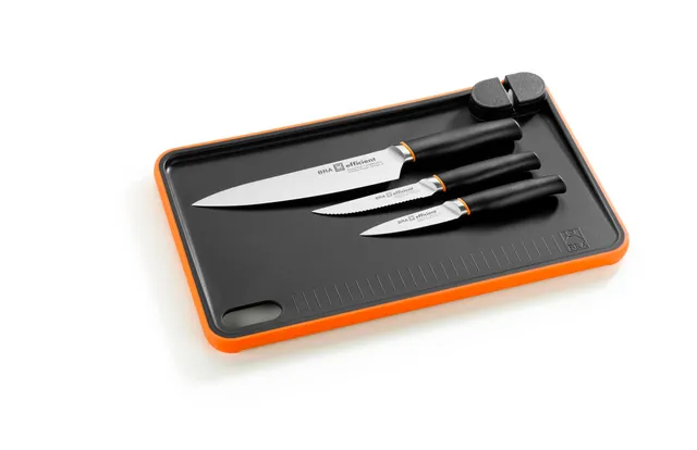 bra-efficient-set-3-cuchillos-de-cocina-con-tabla-de-cortar-y-afilador-incorpora image 1