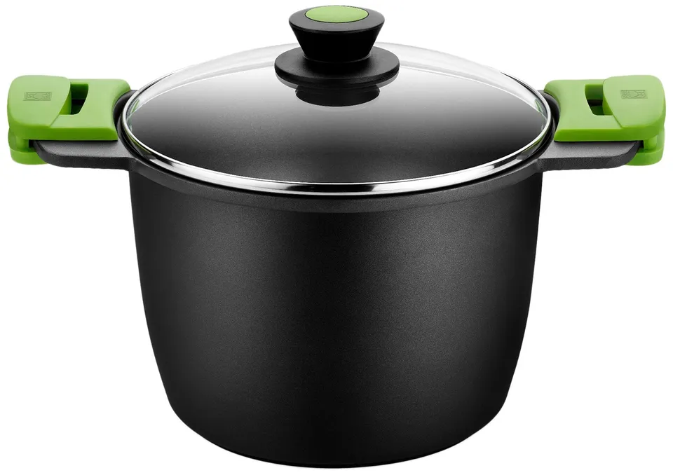 bra-prior-olla-alta-de-aluminio-fundido-24-cm-con-tapa-de-cristal-y-asas-de-sili image 1