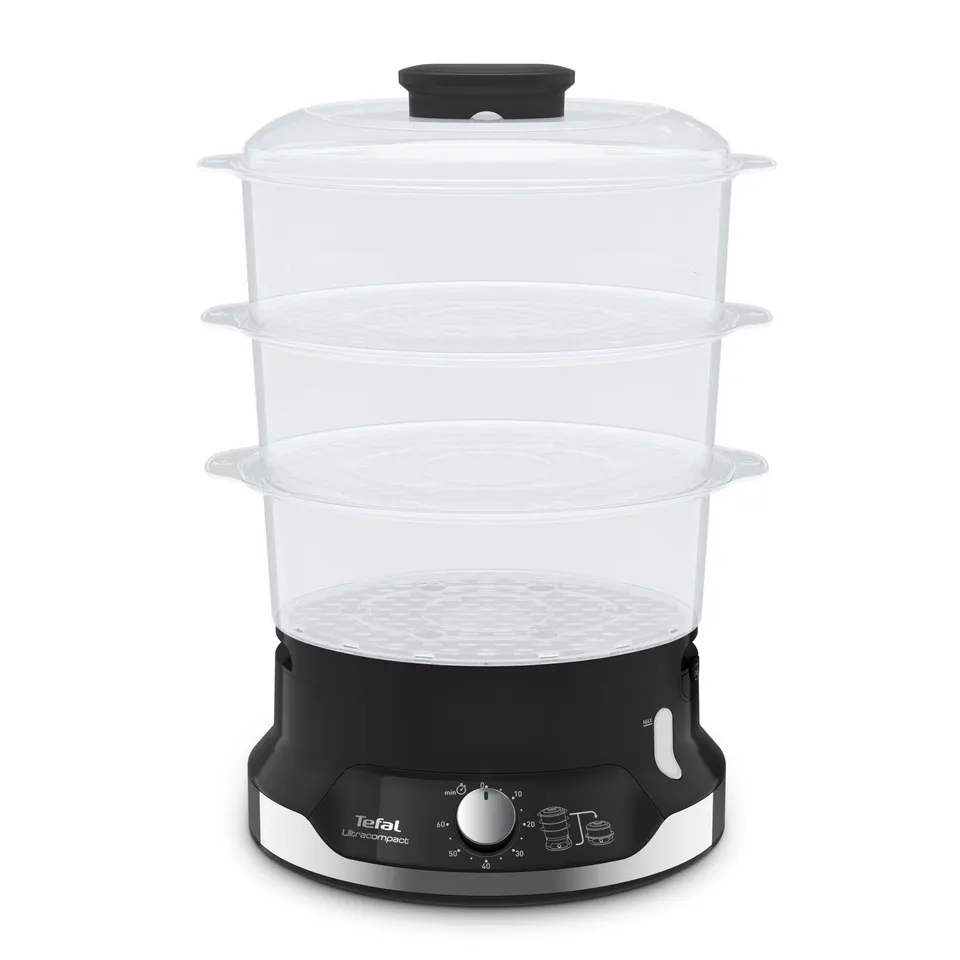 tefal-ultracompact-vc2048-vaporera-el-ctrica-de-9-l-800-w-3-bandejas-apilables-s image 1