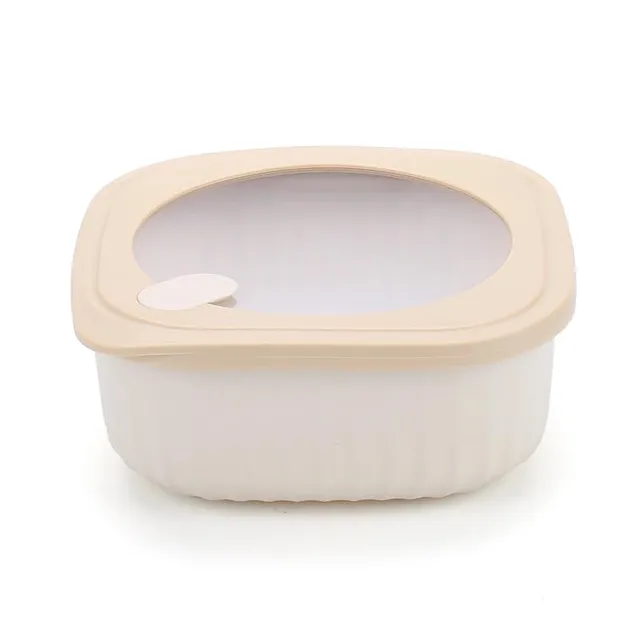 castey-envase-cuadrado-con-tapa-1400-ml-beige-cierre-herm-tico-antiderrames-libr image 1