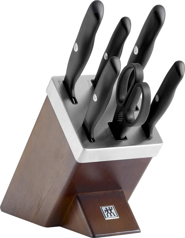 zwilling-juego-de-5-cuchillos-y-tijera-con-bloque-de-madera-autoafilable-serie-l image 1