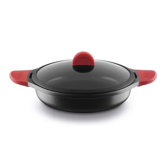 castey-cacerola-baja-de-inducci-n-de-28-cm-en-aluminio-con-tapa-de-vidrio-templa image 1