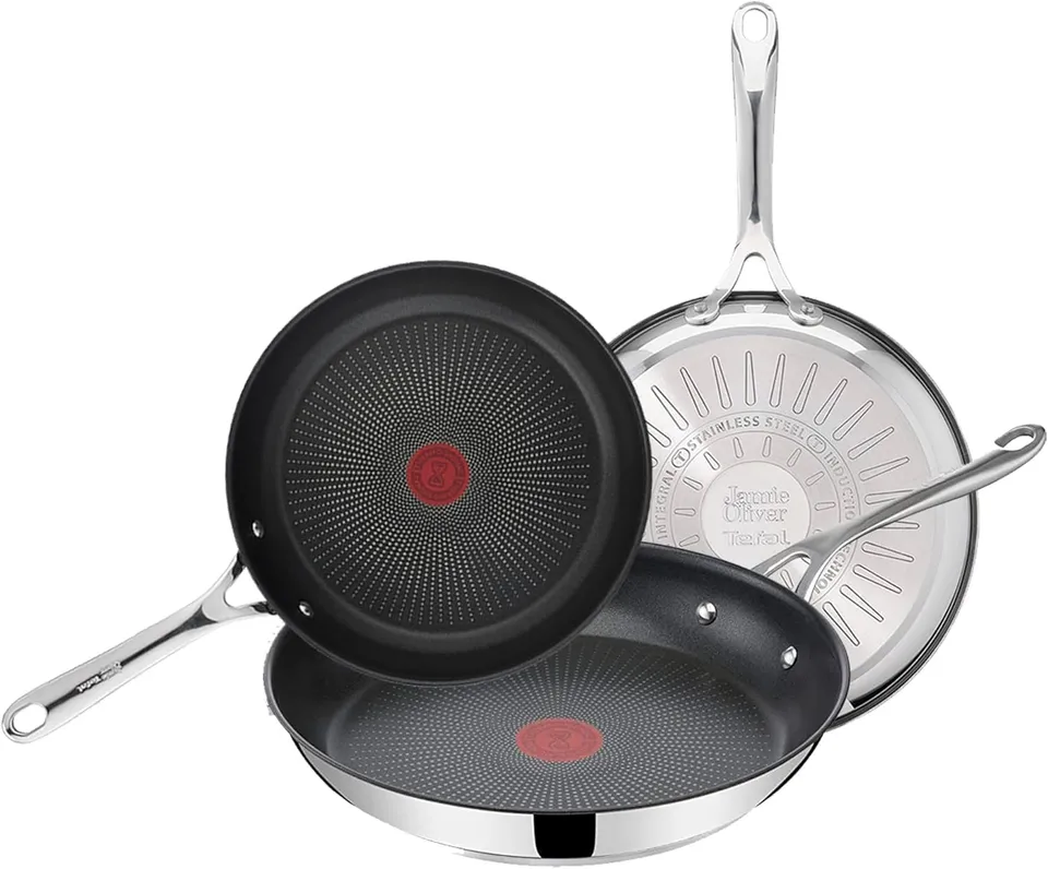 tefal-jamie-oliver-juego-de-3-sartenes-20-24-28-cm-antiadherente-titanio-thermo- image 1
