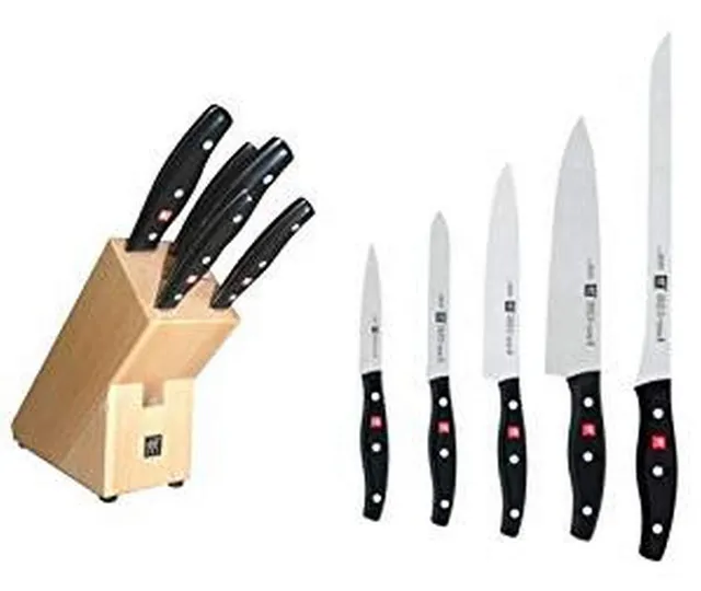 zwilling-twin-pollux-bloque-de-madera-para-5-cuchillos-acero-inoxidable-con-hoja image 1