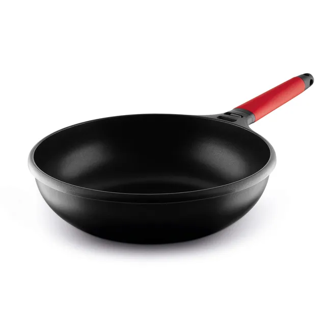 castey-wok-de-inducci-n-28-cm-rojo-con-mango-desmontable-aluminio-fundido-y-anti image 1
