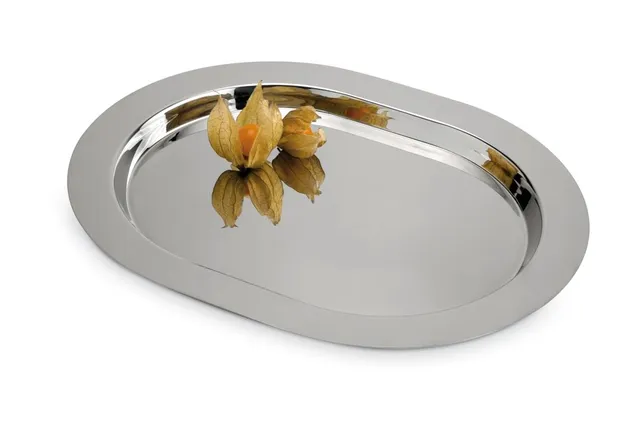 bra-bella-bandeja-ovalada-de-acero-inoxidable-18-10-35-cm-acabado-pulido-brillan image 1