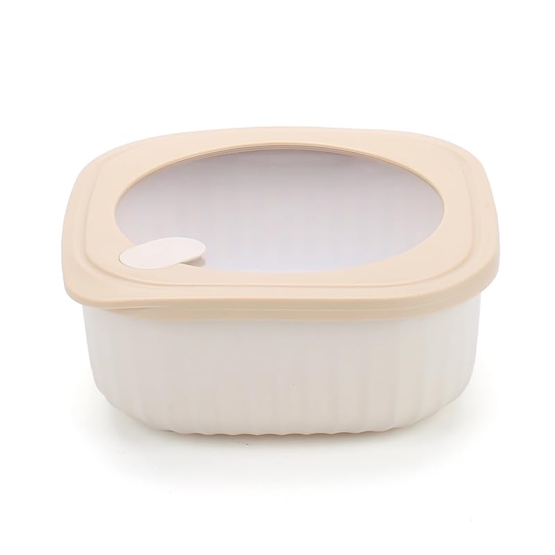 castey-envase-cuadrado-con-tapa-1400-ml-beige-cierre-herm-tico-antiderrames-libr image 1