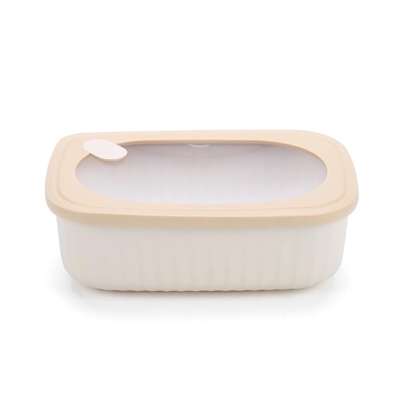 castey-envase-rectangular-con-tapa-1600-ml-beige-cierre-herm-tico-antiderrames-l image 1