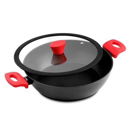 castey-red-cacerola-baja-28-cm-re-r28-de-aluminio-100-reciclado-con-tapa-de-cris image 5