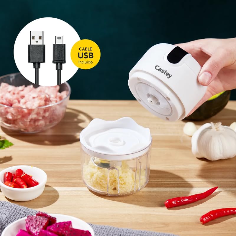 castey-mini-picadora-de-verduras-port-til-usb-cuchillas-de-acero-inoxidable-bol- image 3