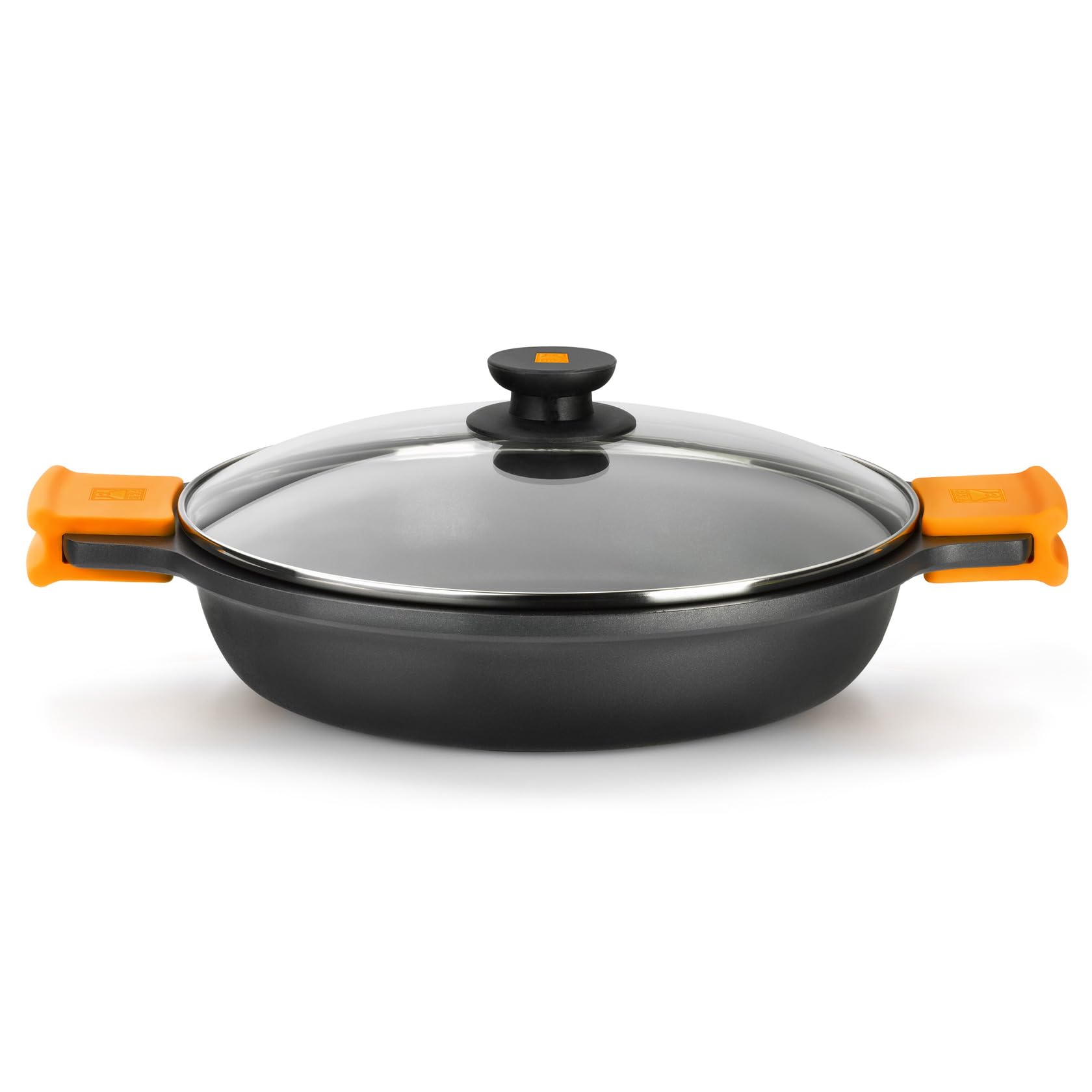 bra-efficient-cacerola-baja-36-cm-con-tapa-de-cristal-aluminio-fundido-antiadher image 1