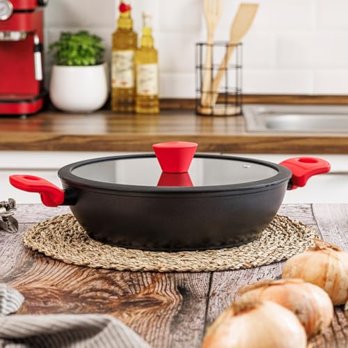 castey-red-cacerola-baja-28-cm-re-r28-de-aluminio-100-reciclado-con-tapa-de-cris image 6