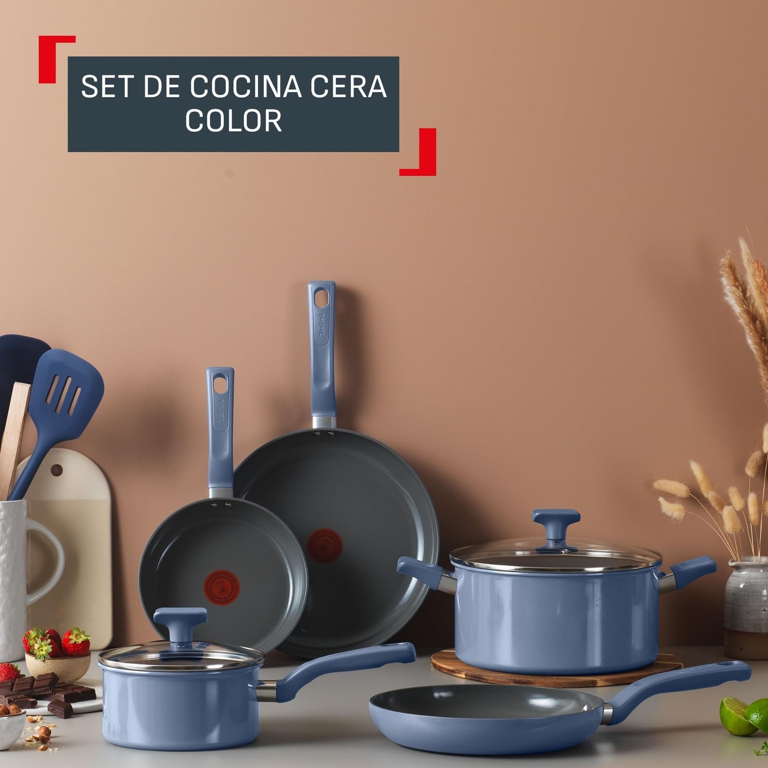 tefal-cera-color-on-set-de-cocina-5-piezas-sartenes-20-24-28-cm-cazo-con-tapa-16 image 6