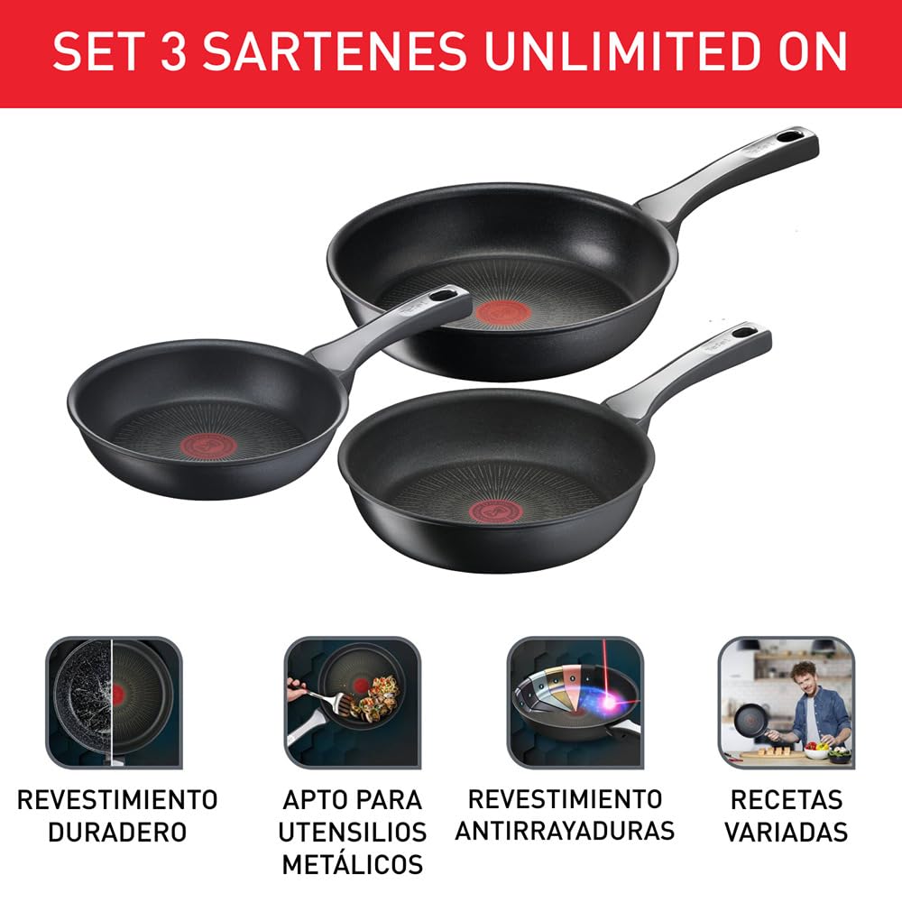 tefal-unlimited-on-set-de-3-sartenes-20-24-28-cm-revestimiento-titanio-antirraya image 3