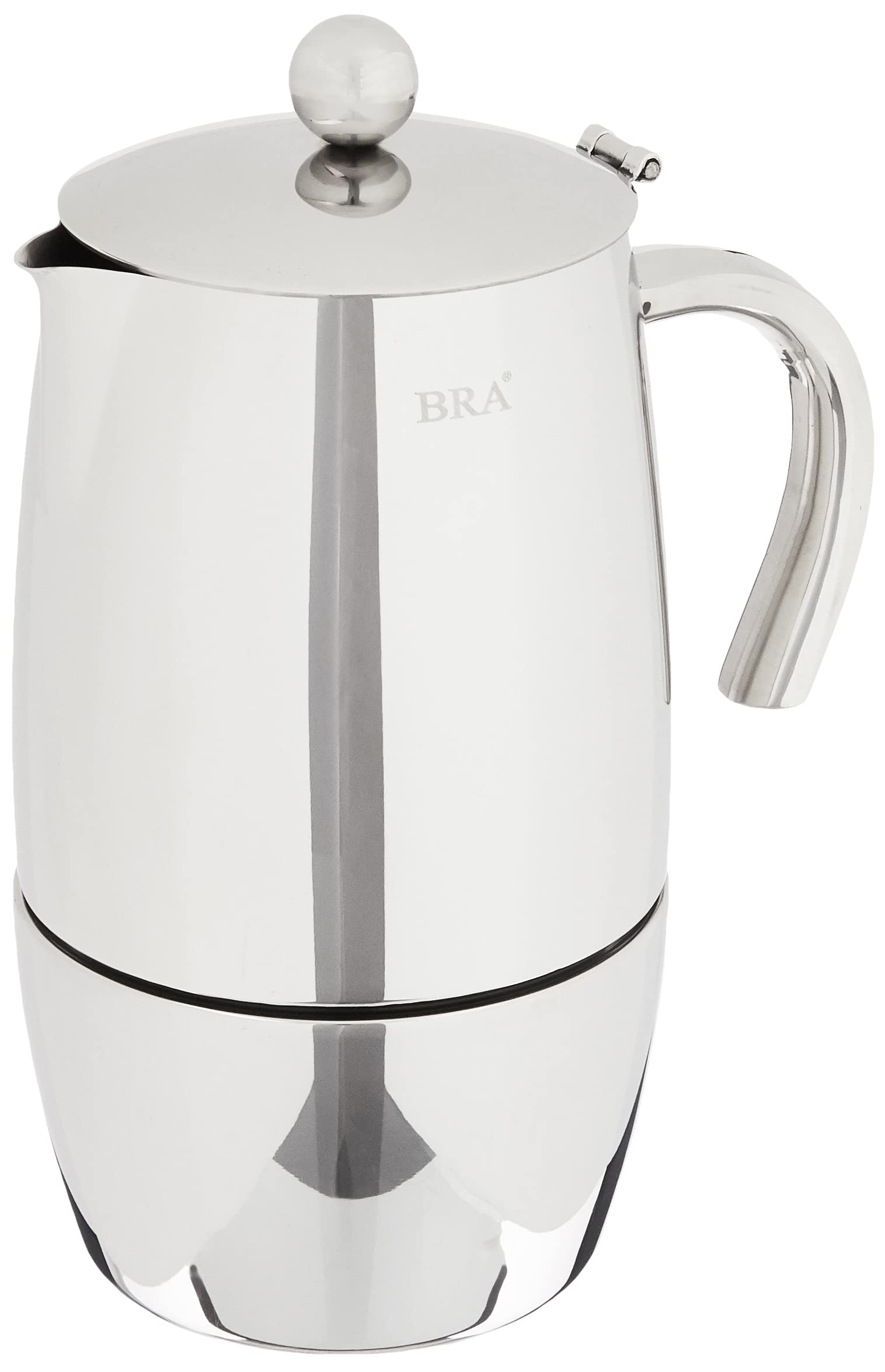 bra-magna-cafetera-italiana-de-10-tazas-acero-inoxidable-18-10-con-asa-aislante image 1