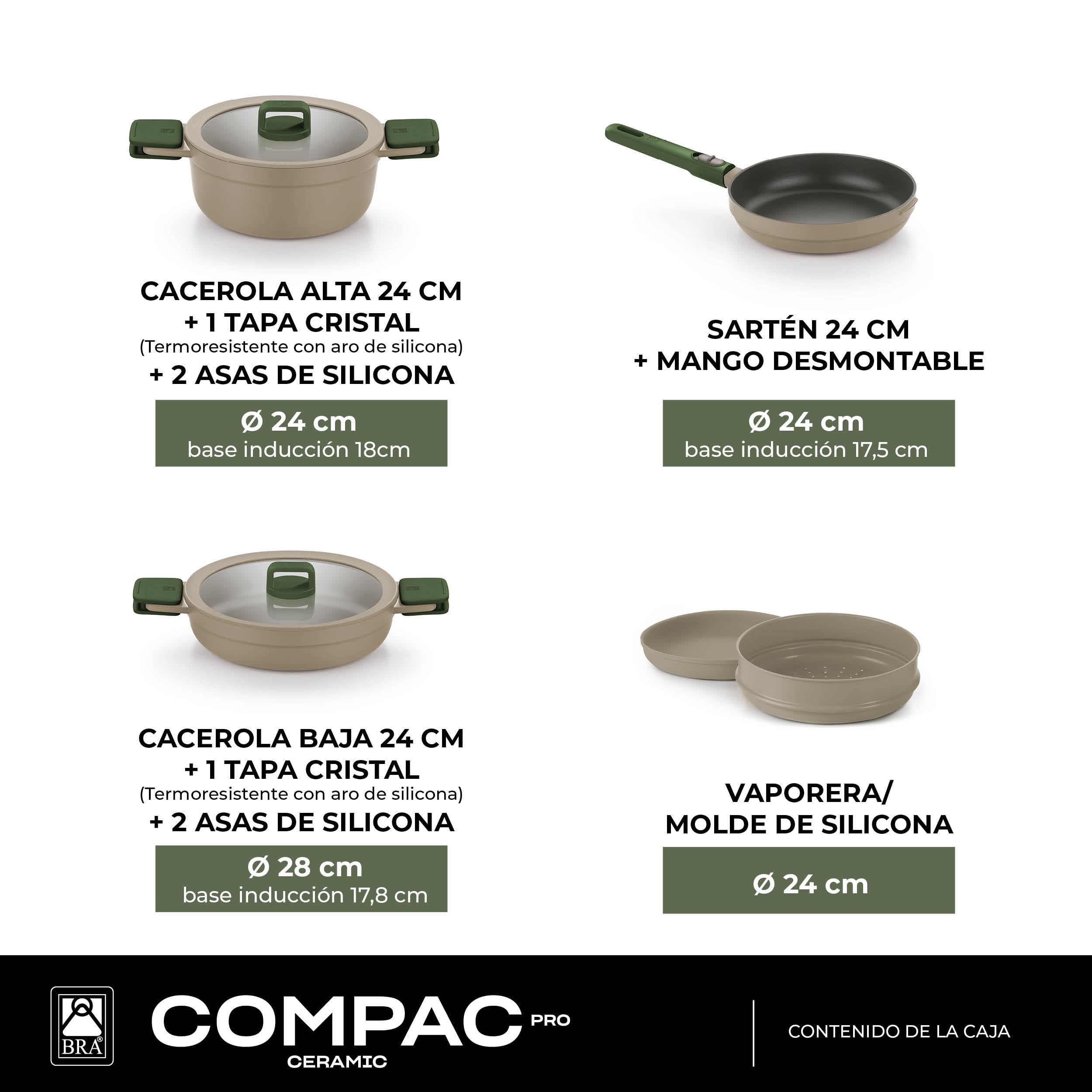 bra-compac-pro-ceramic-bater-a-de-cocina-apilable-5-piezas-aluminio-fundido-con- image 2