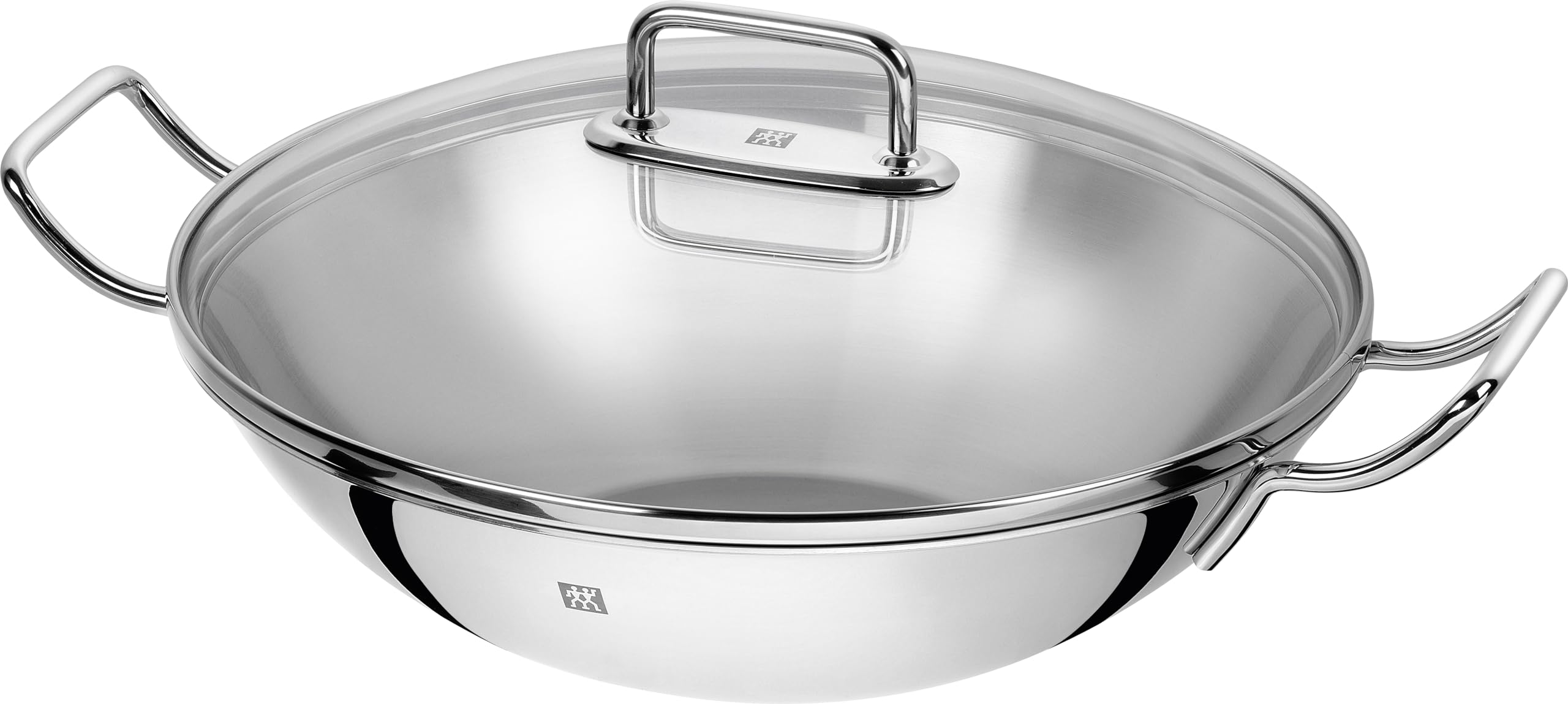 zwilling-plus-wok-acero-inoxidable-18-10-32-cm-con-tapa-de-vidrio-y-rejilla-apto image 1