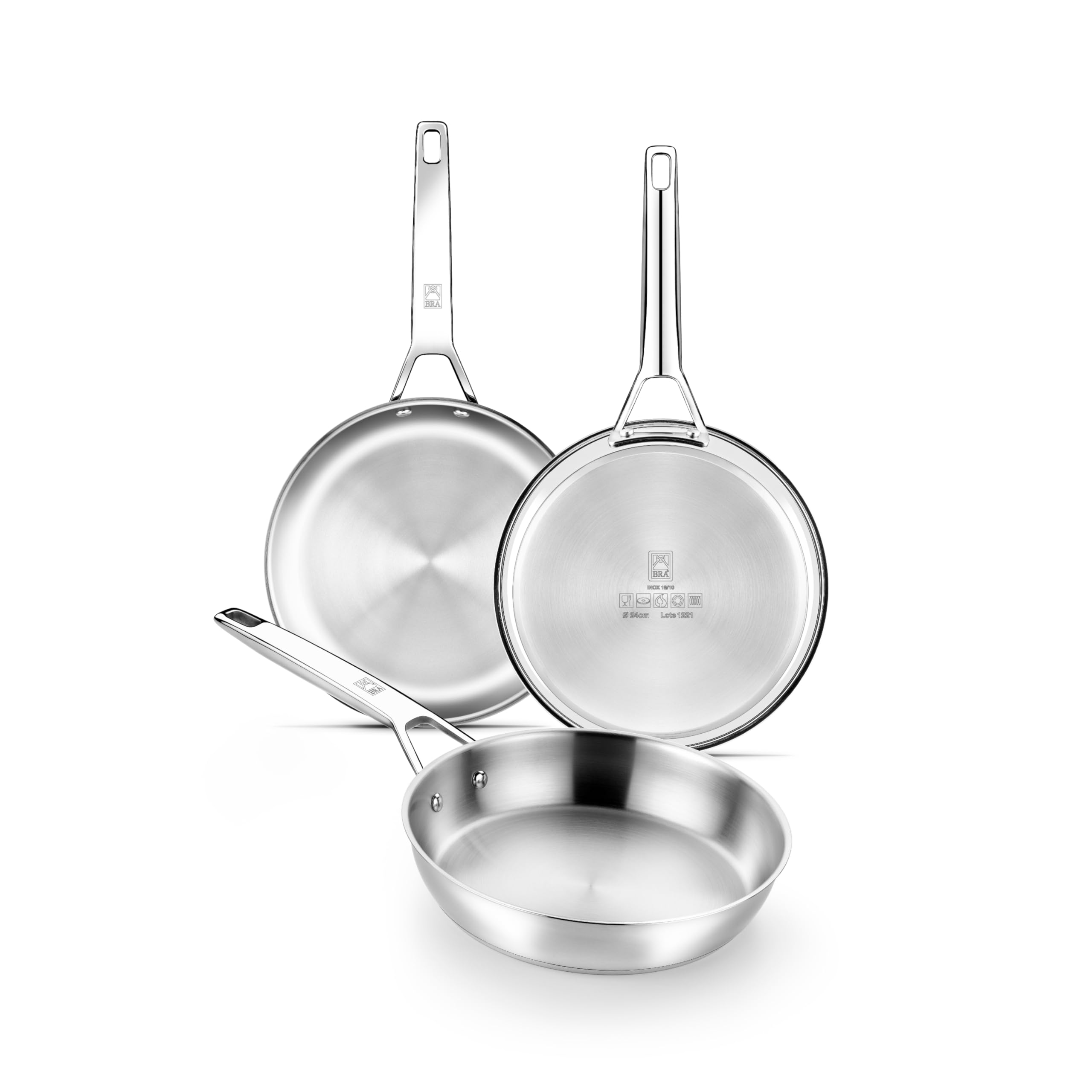 bra-signature-set-2-sartenes-24-y-28-cm-acero-inoxidable-18-10-sin-antiadherente image 1