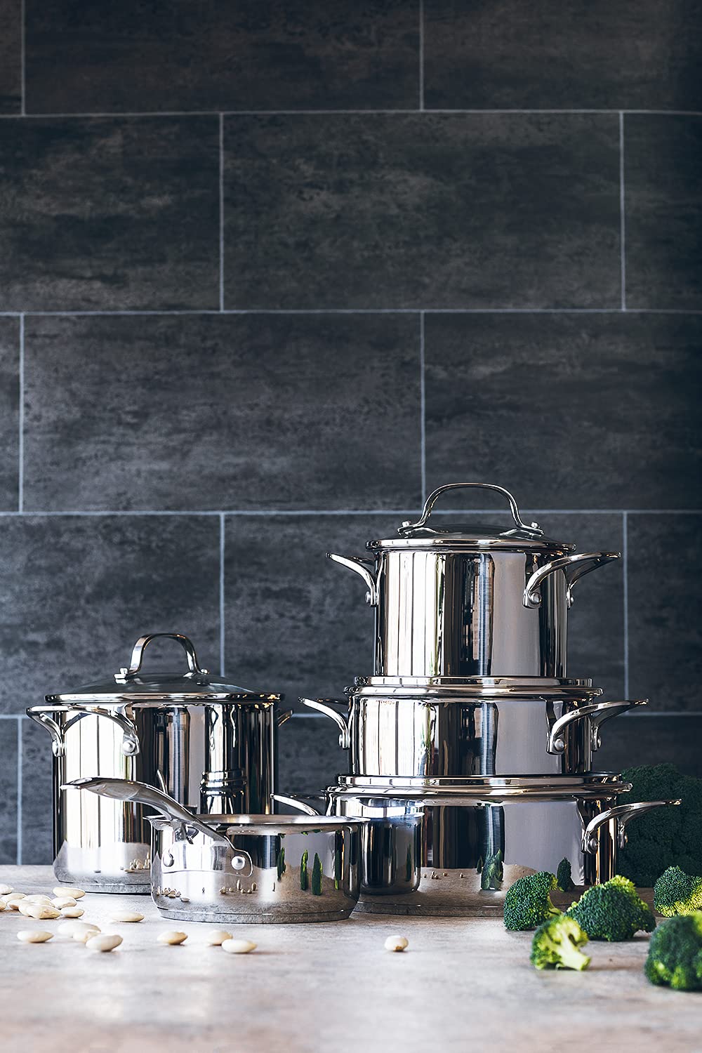 bra-eterna-bater-a-de-cocina-9-piezas-acero-inoxidable-con-tapas-de-cristal-full image 2