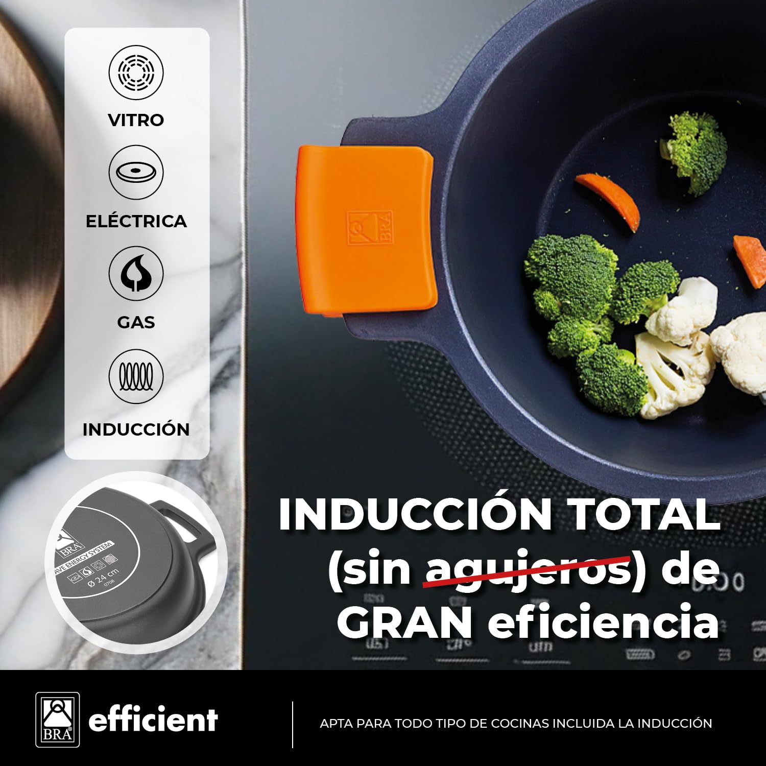 bra-efficient-bater-a-de-cocina-9-piezas-aluminio-fundido-antiadherente-con-asas image 4
