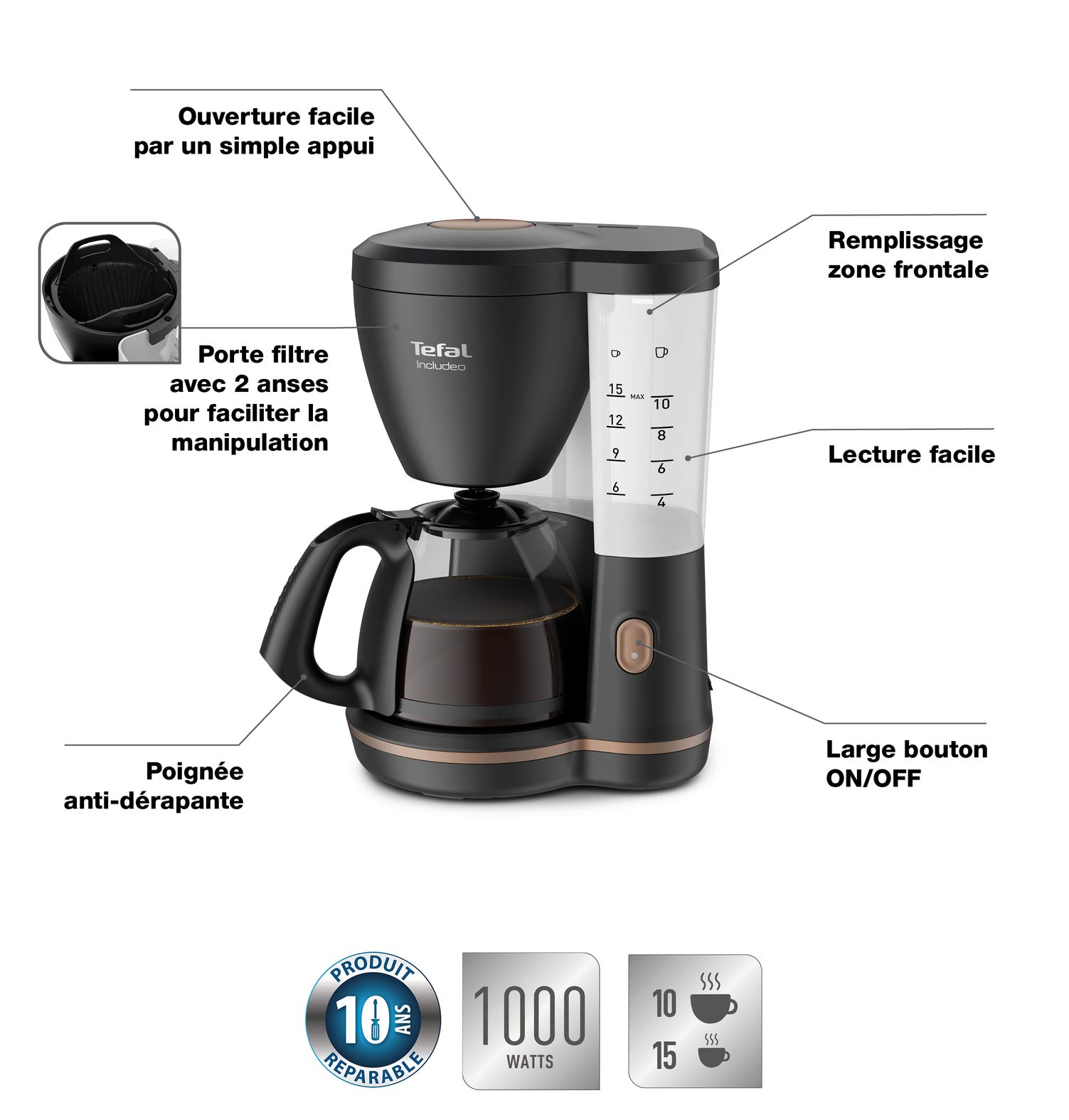tefal-includeo-cm5338-cafetera-de-goteo-con-jarra-de-cristal-de-1-25-l-hasta-15- image 2