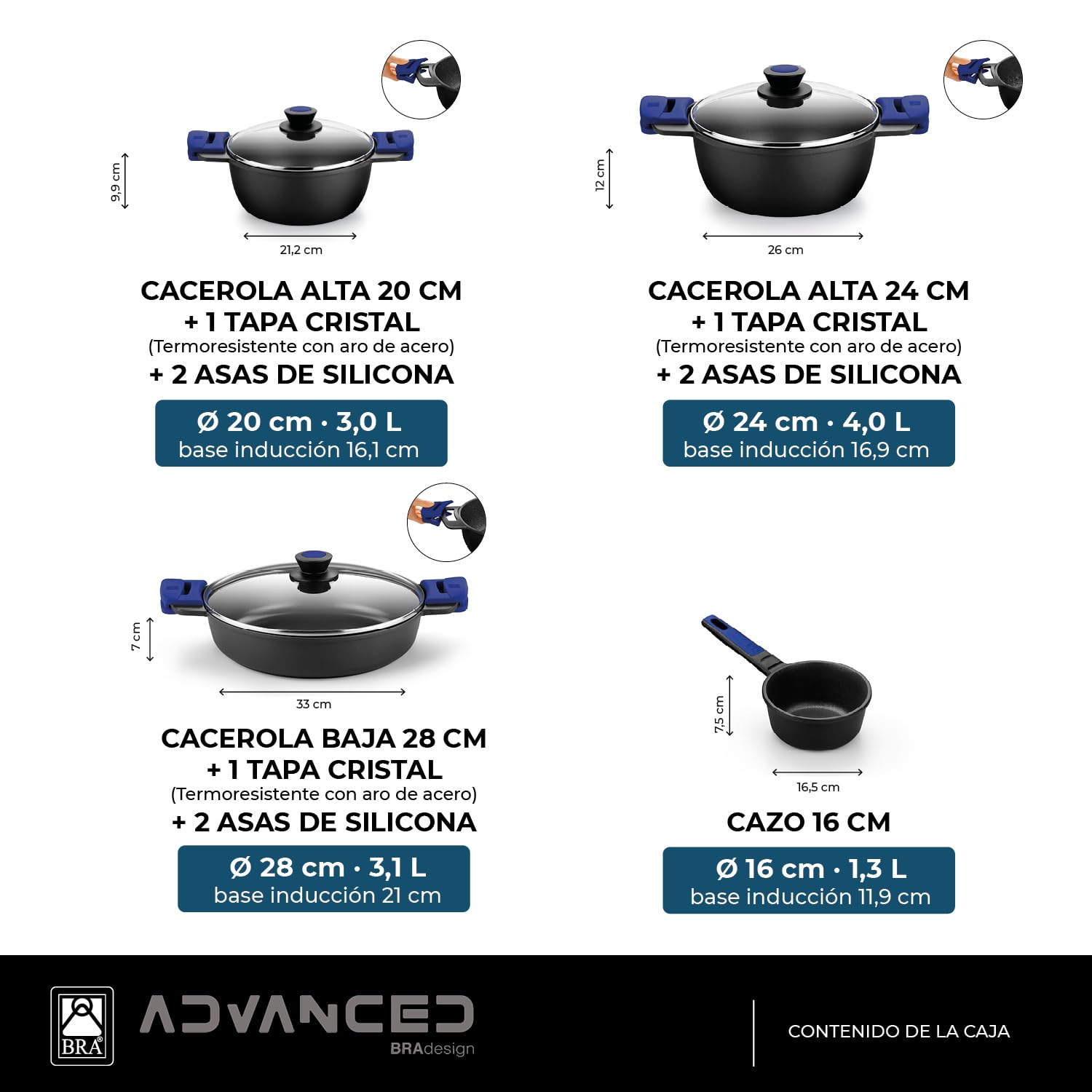 bra-advanced-bater-a-de-cocina-4-piezas-de-aluminio-fundido-antiadherente-sin-pf image 2
