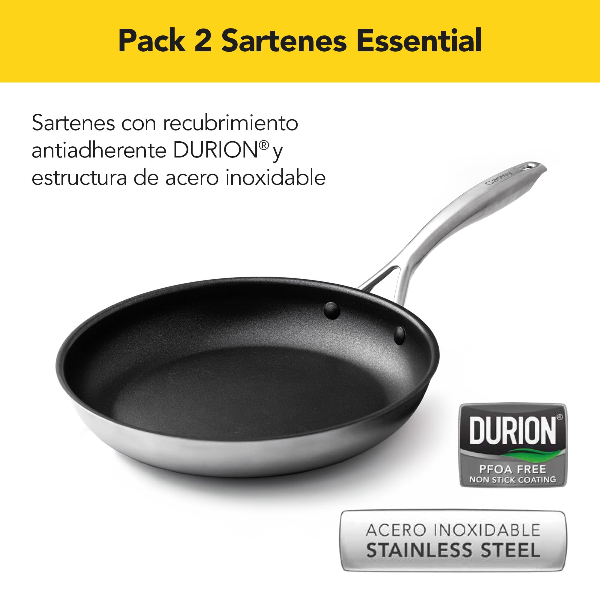 castey-essentials-set-ea17-set-de-2-sartenes-de-inox-20-y-24-cm-acero-inoxidable image 2