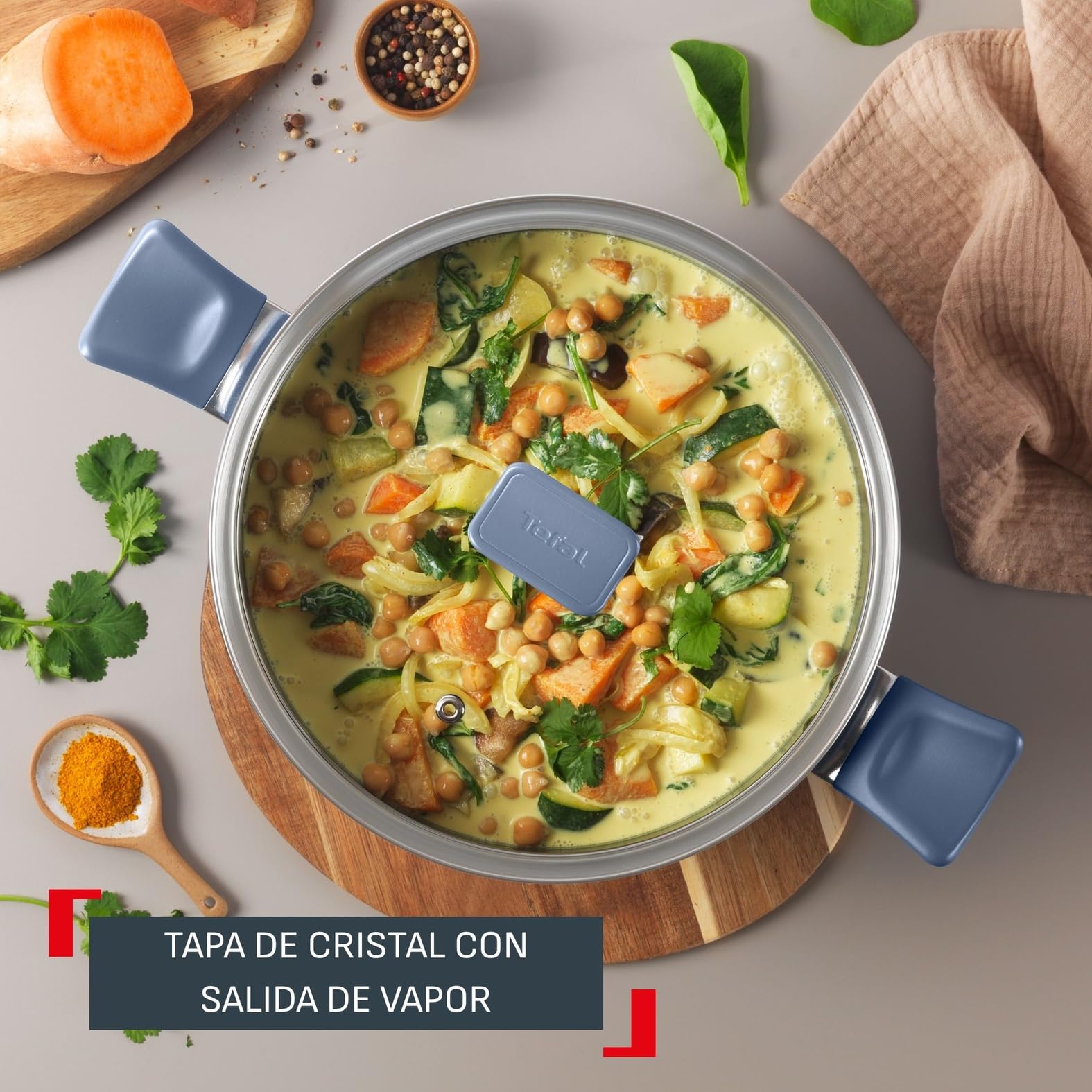 tefal-cera-color-on-set-de-cocina-5-piezas-sartenes-20-24-28-cm-cazo-con-tapa-16 image 7