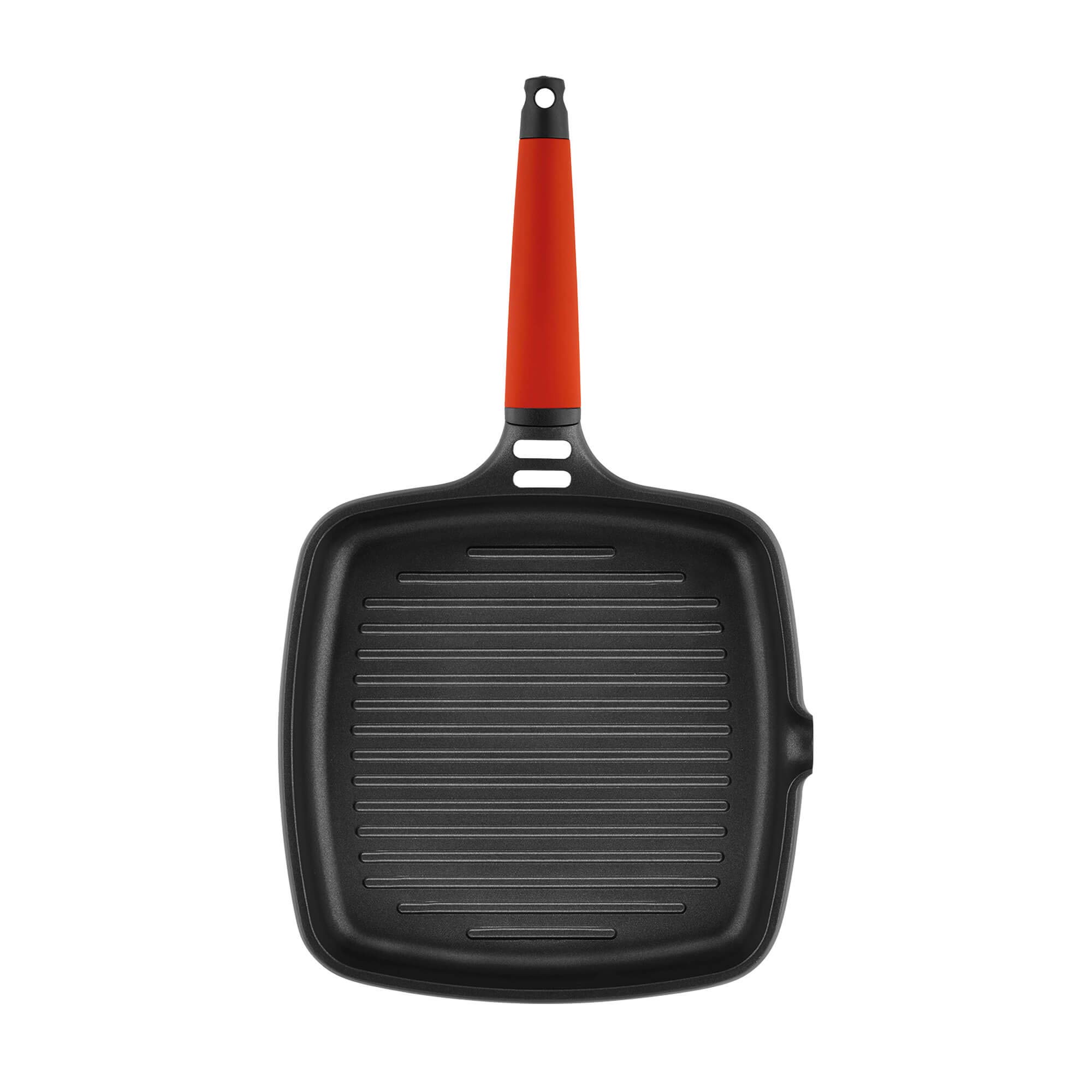 castey-induction-2-ig27-grill-asador-27-cm-rojo-mango-desmontable-antiadherente image 2