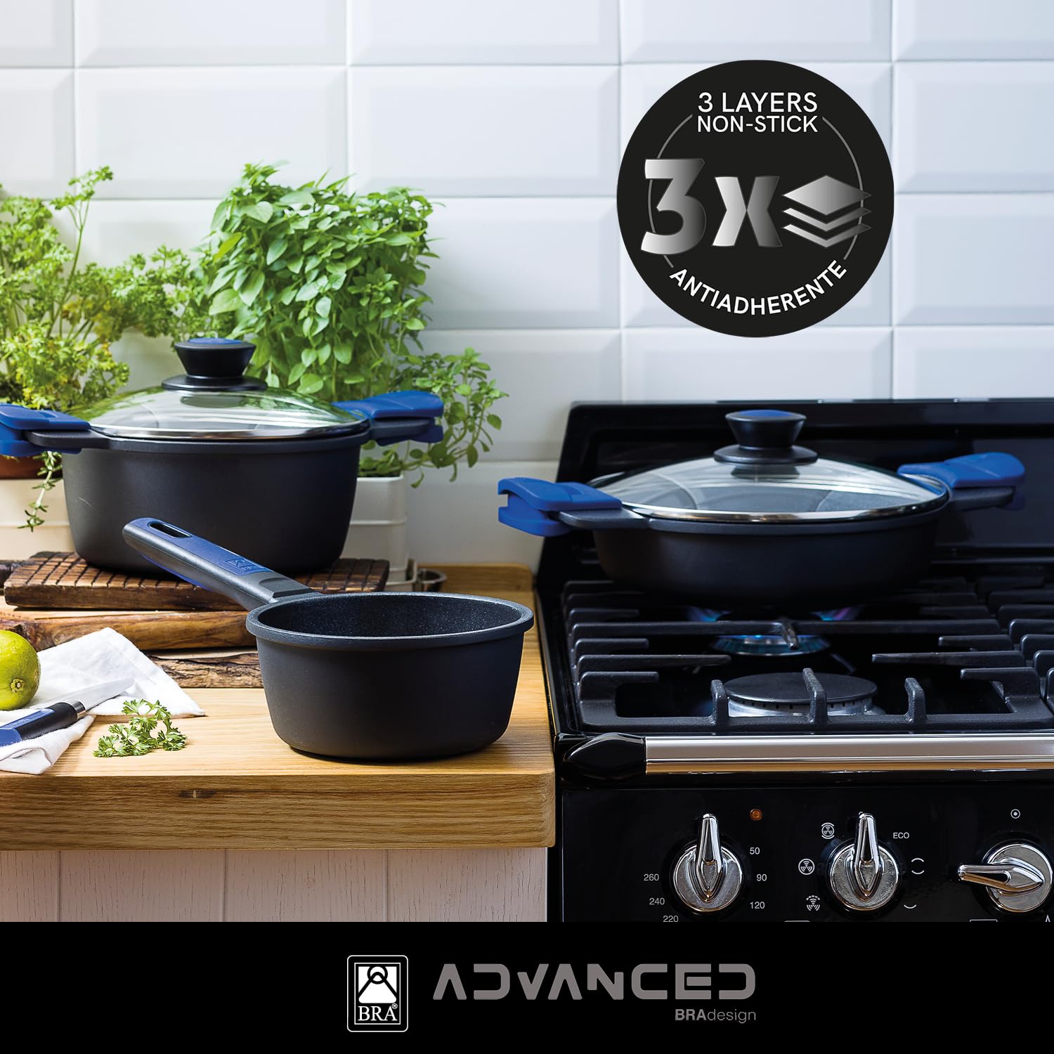 bra-advanced-cacerola-baja-de-28-cm-de-aluminio-fundido-con-antiadherente-sin-pf image 2