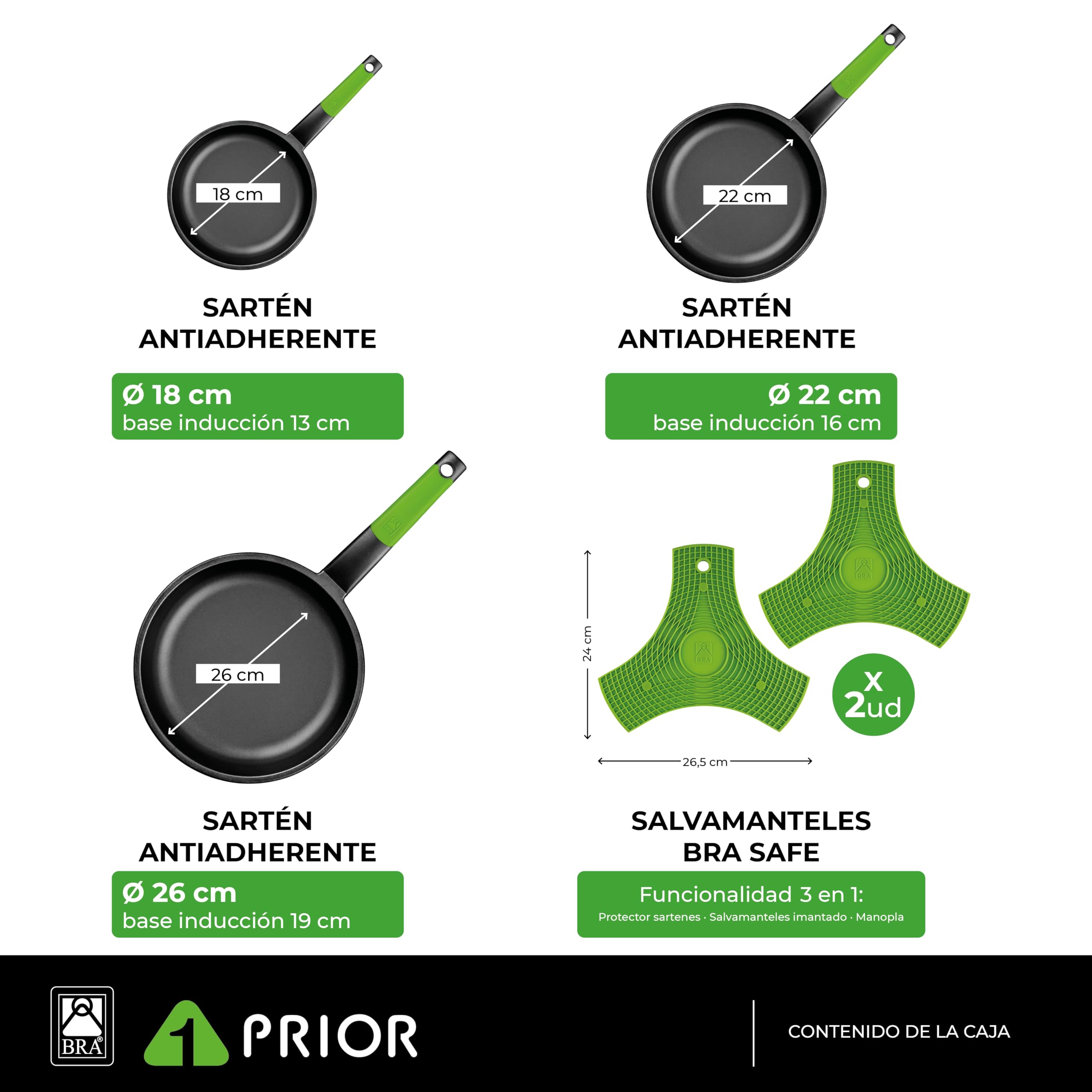bra-prior-set-de-3-sartenes-de-aluminio-fundido-antiadherente-18-22-26-cm-con-2- image 2