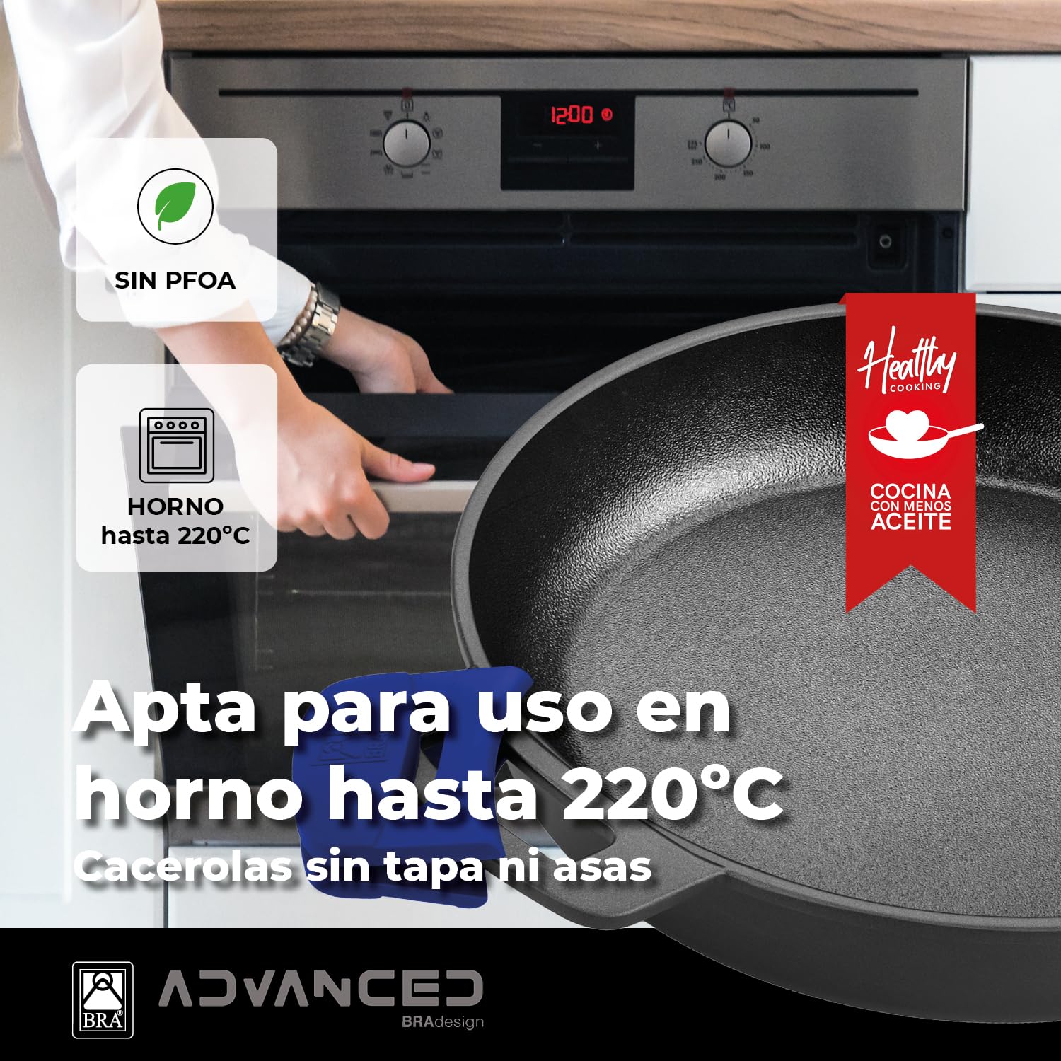 bra-advanced-cacerola-24-cm-aluminio-fundido-antiadherente-sin-pfoa-con-tapa-de- image 3