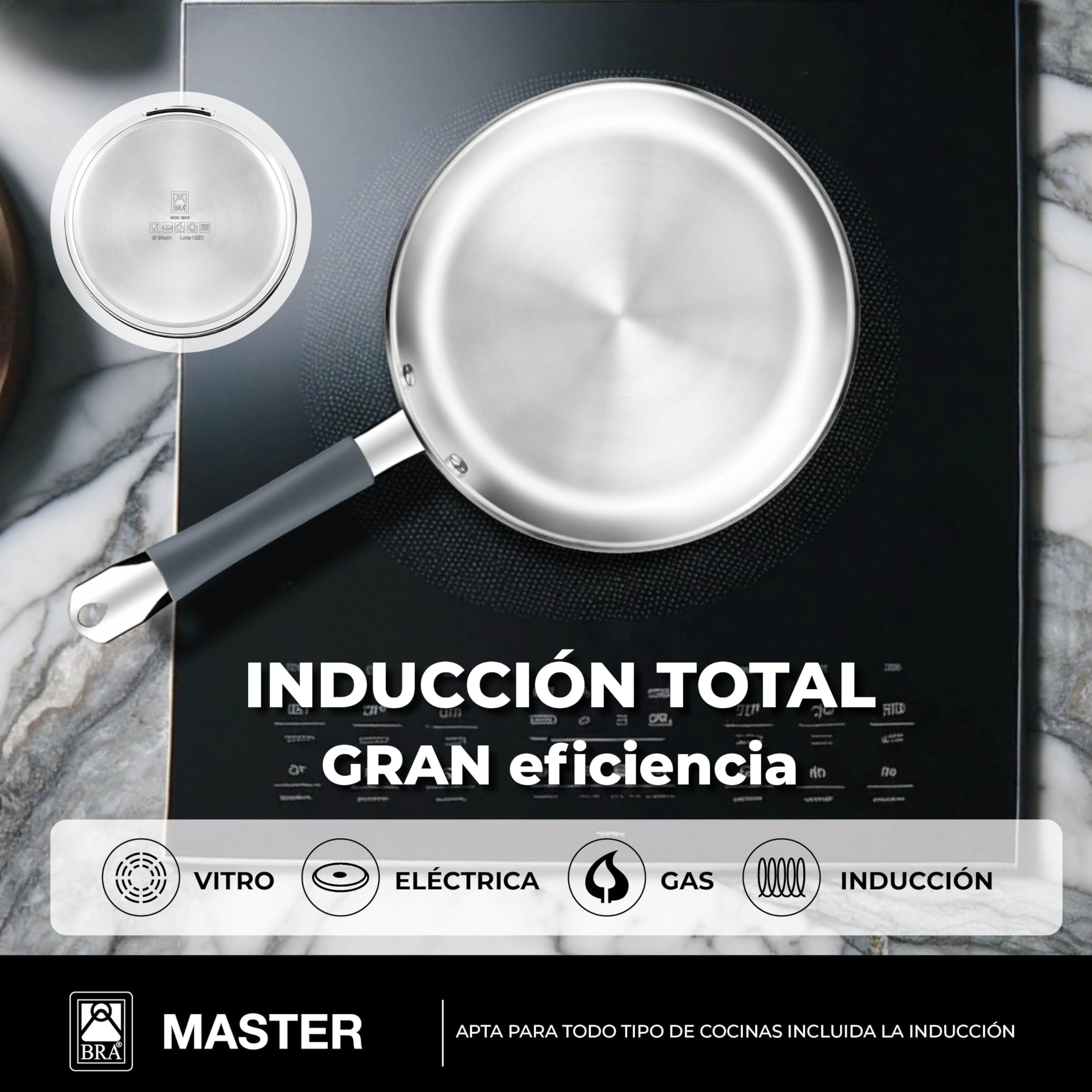 bra-master-set-de-2-sartenes-24-y-28-cm-acero-inoxidable-18-10-sin-antiadherente image 3