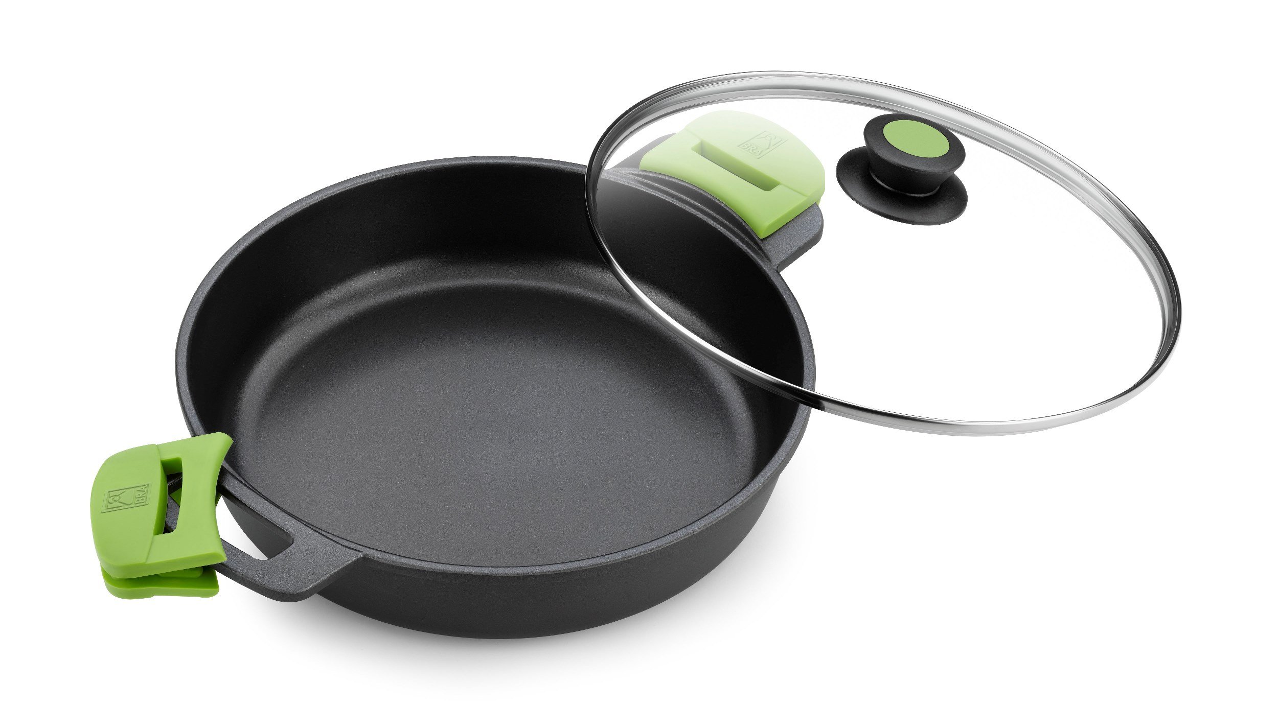 bra-prior-cacerola-baja-28-cm-con-tapa-de-cristal-y-asas-de-silicona-aluminio-fu image 2