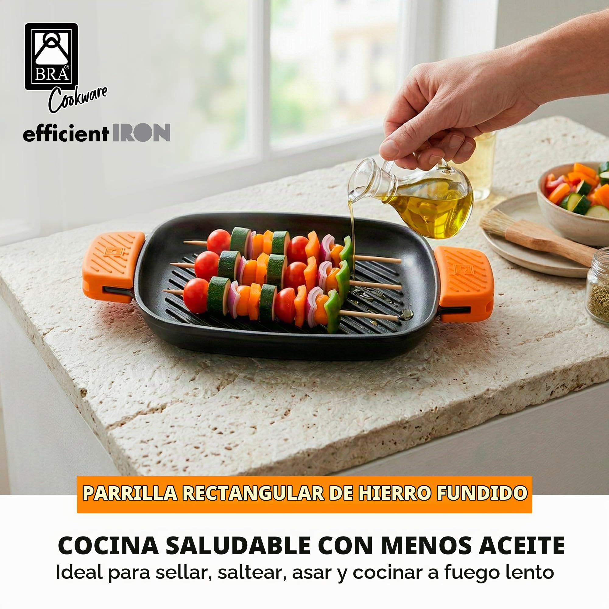 bra-efficient-iron-parrilla-rectangular-con-rayas-33-cm-de-hierro-fundido-esmalt image 3