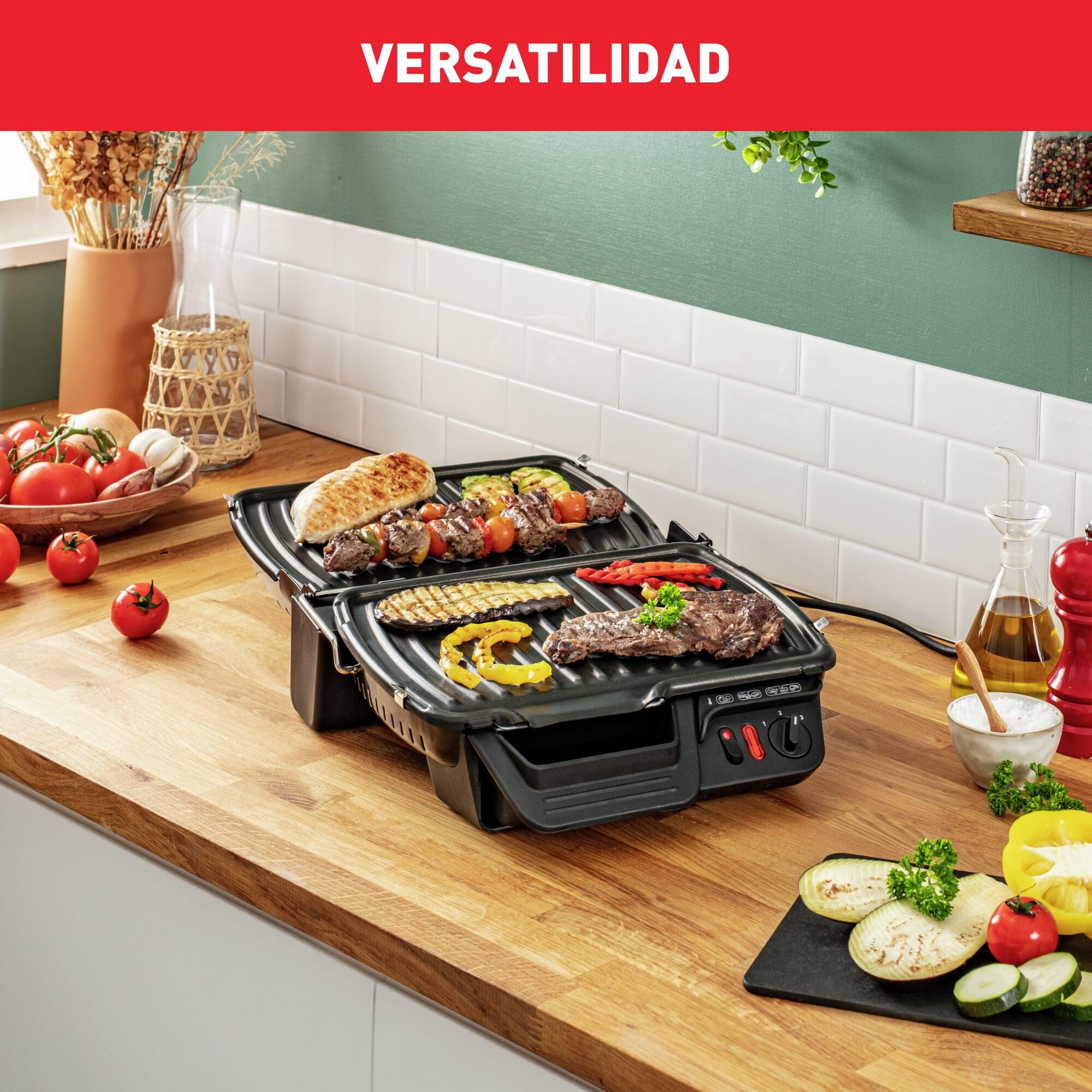 tefal-ultracompact-classic-gc305012-grill-barbacoa-2000-w-con-3-modos-de-cocci-n image 5