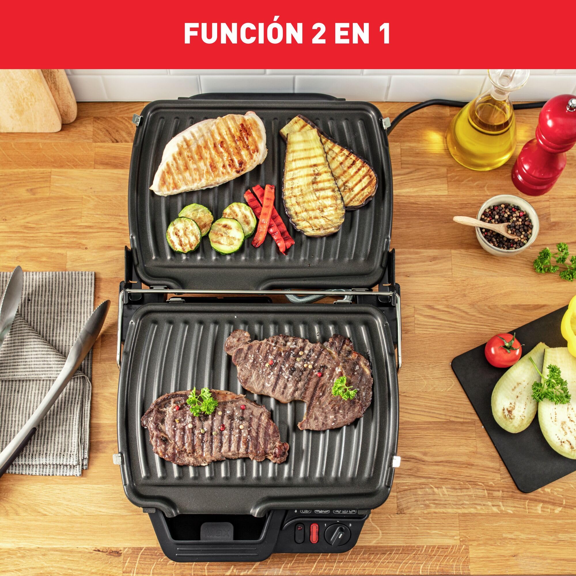 tefal-ultracompact-classic-gc305012-grill-barbacoa-2000-w-con-3-modos-de-cocci-n image 3